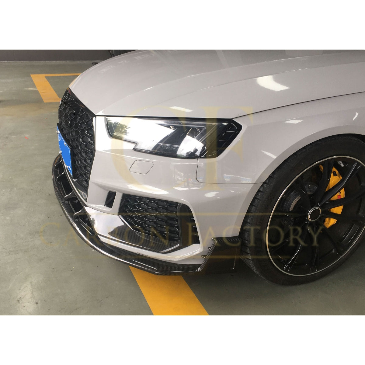 V Style Pre-Preg Carbon Fibre Front Splitter for Audi B9 RS4 18-20 - Carbon Factory