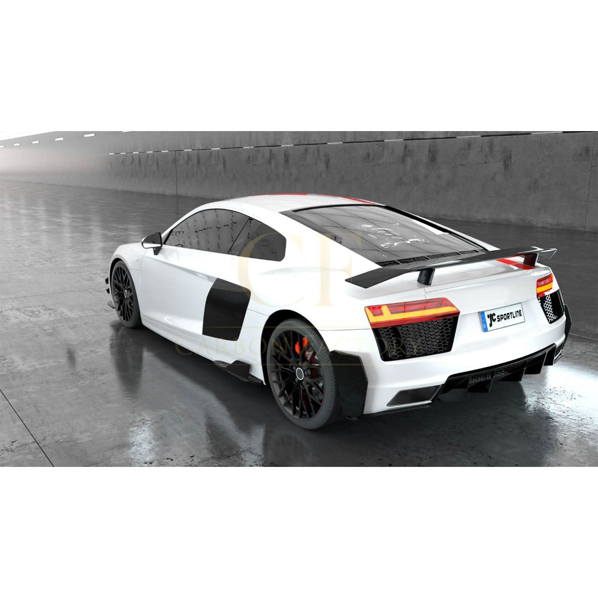 P Style Carbon Fibre Boot Spoiler for Audi R8 V10 Gen 2 Coupe 15-19 - Carbon Factory