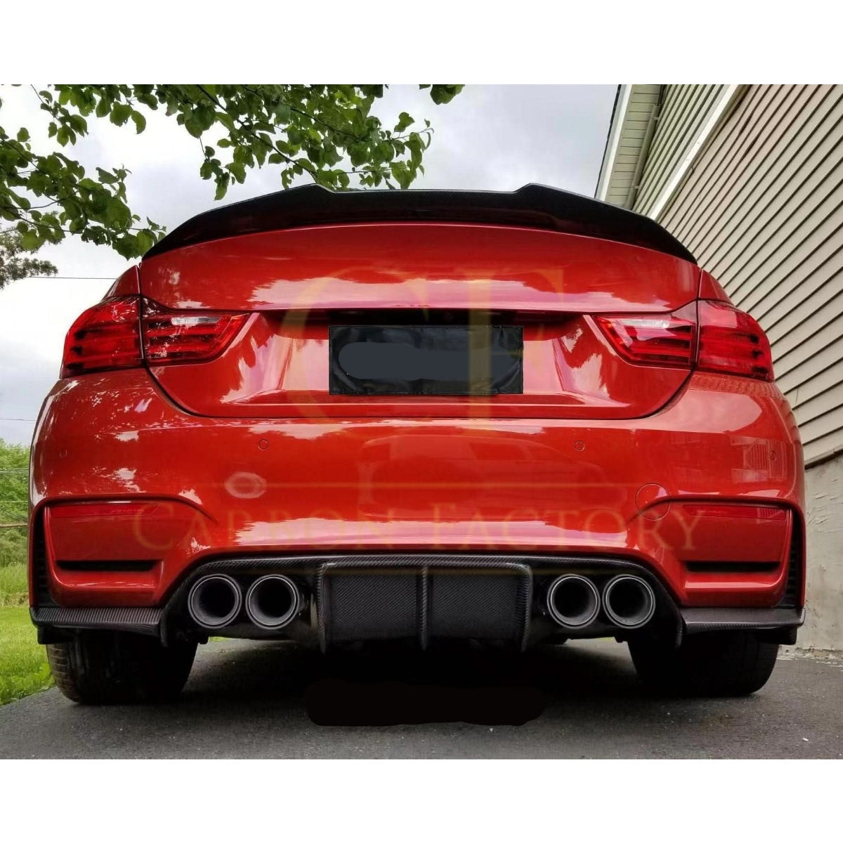 V Style Pre-Preg Carbon Fibre Rear Diffuser for BMW F80 M3 F82 F83 M4 14-20 - Carbon Factory