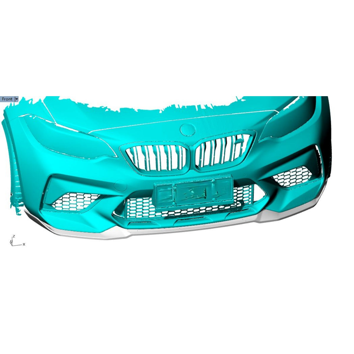 CS Style Carbon Fibre Front Splitter for BMW F87 M2C Competition 16-21