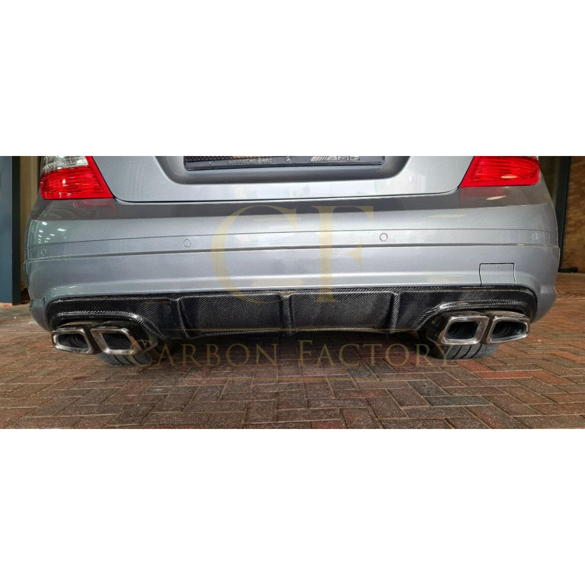 AMG Style Carbon Fibre Rear Diffuser for Mercedes Benz W204 C63 & C Class Pre-Facelift 07-10 - Carbon Factory