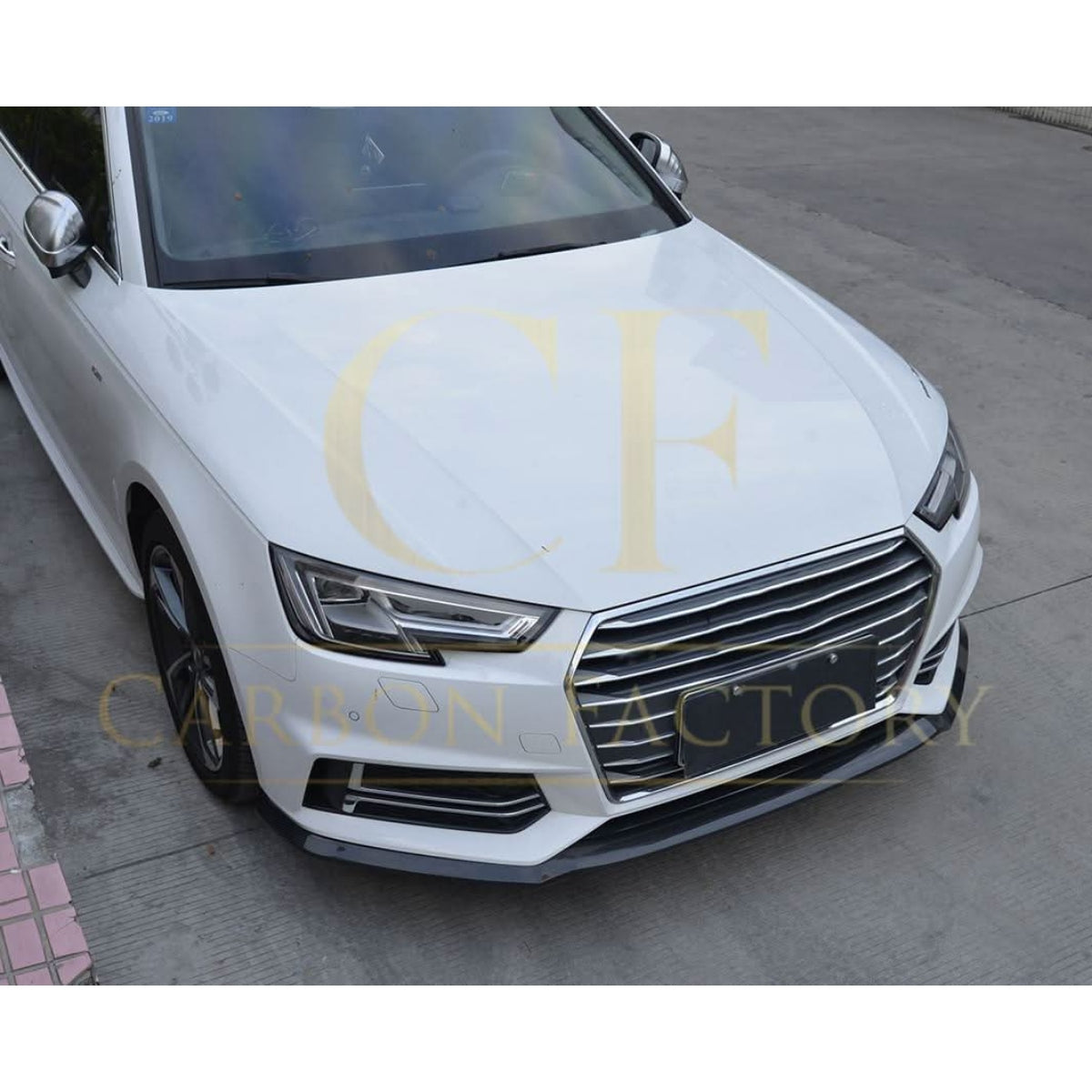 P Style Carbon Fibre Front Splitter for Audi A4 B9 S Line & S4 15-19 - Carbon Factory