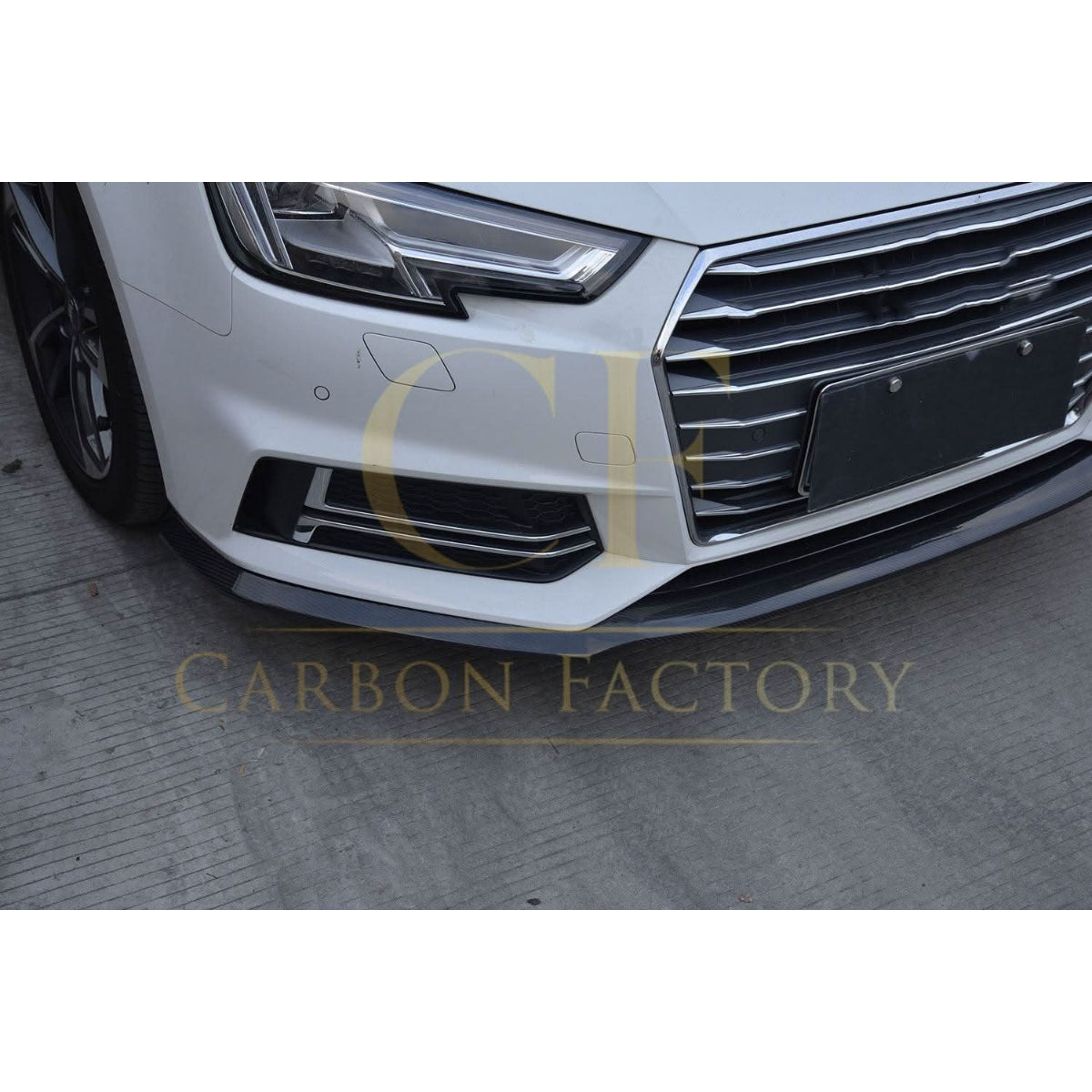 P Style Carbon Fibre Front Splitter for Audi A4 B9 S Line & S4 15-19 - Carbon Factory