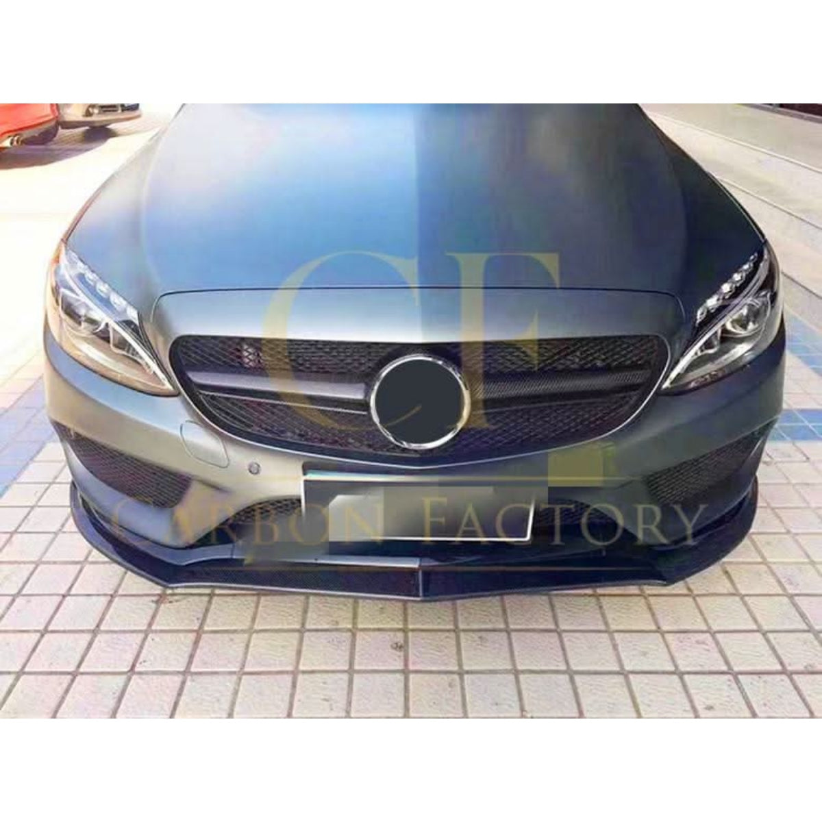 FD Style Carbon Fibre Front Splitter for Mercedes Benz W205 C Class C43 2 Door 15-18 - Carbon Factory