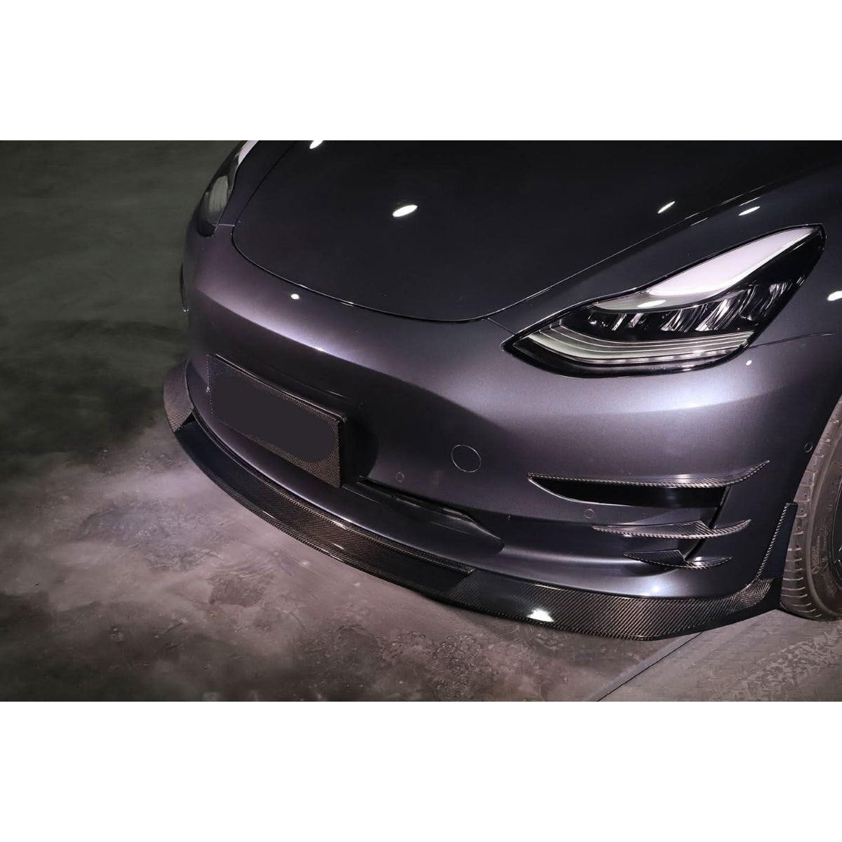 MAD Style Carbon Fibre Front Splitter for Tesla Model 3 16-23 - Carbon Factory