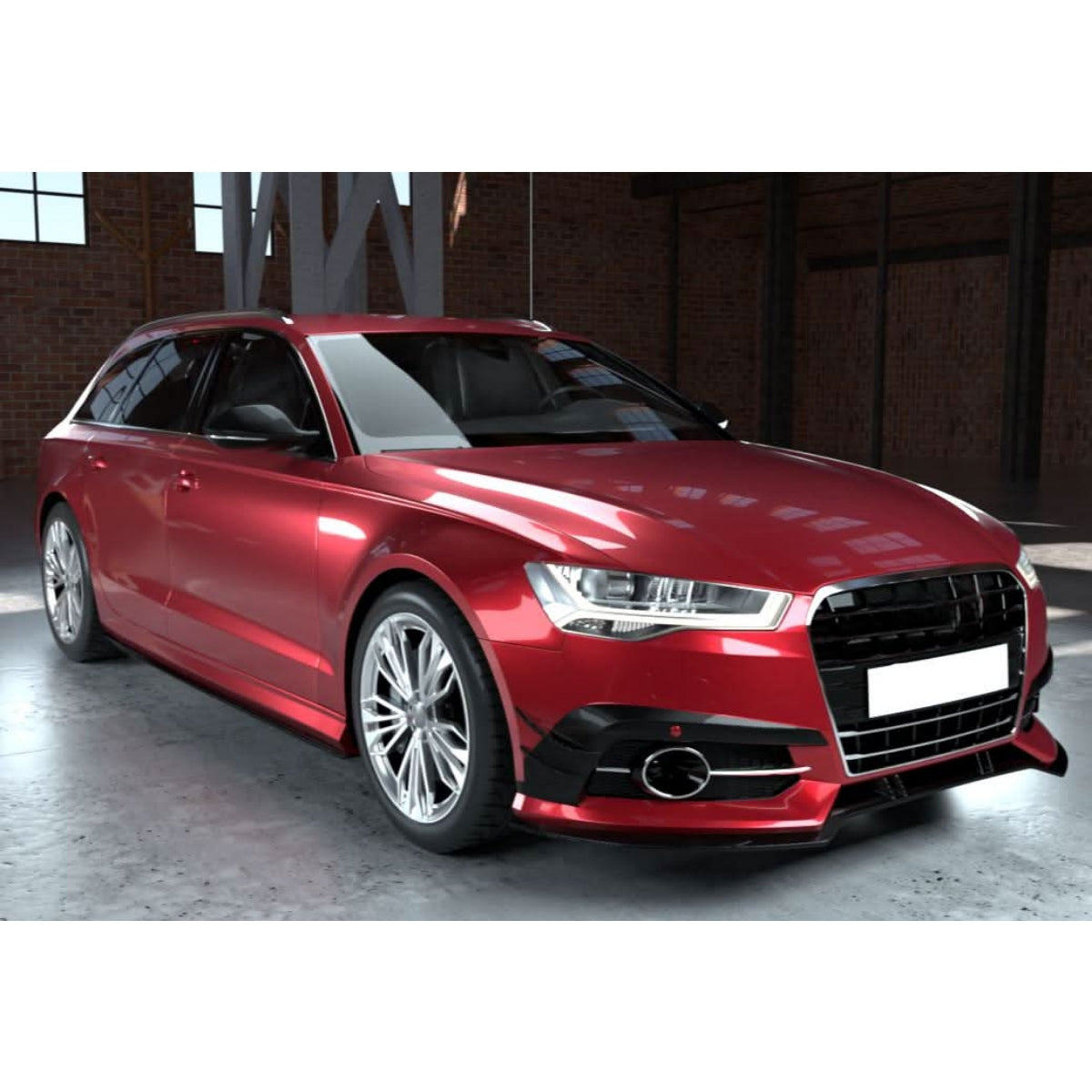 V Style Carbon Fibre Front Splitter for Audi C7.5 A6 S Line & S6 15-18 - Carbon Factory