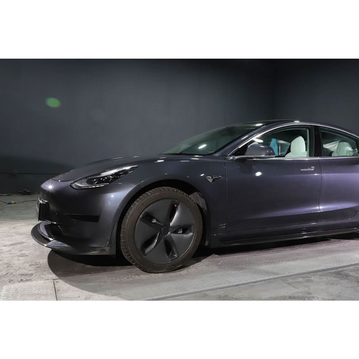 MAD Style Carbon Fibre Front Splitter for Tesla Model 3 16-23 - Carbon Factory