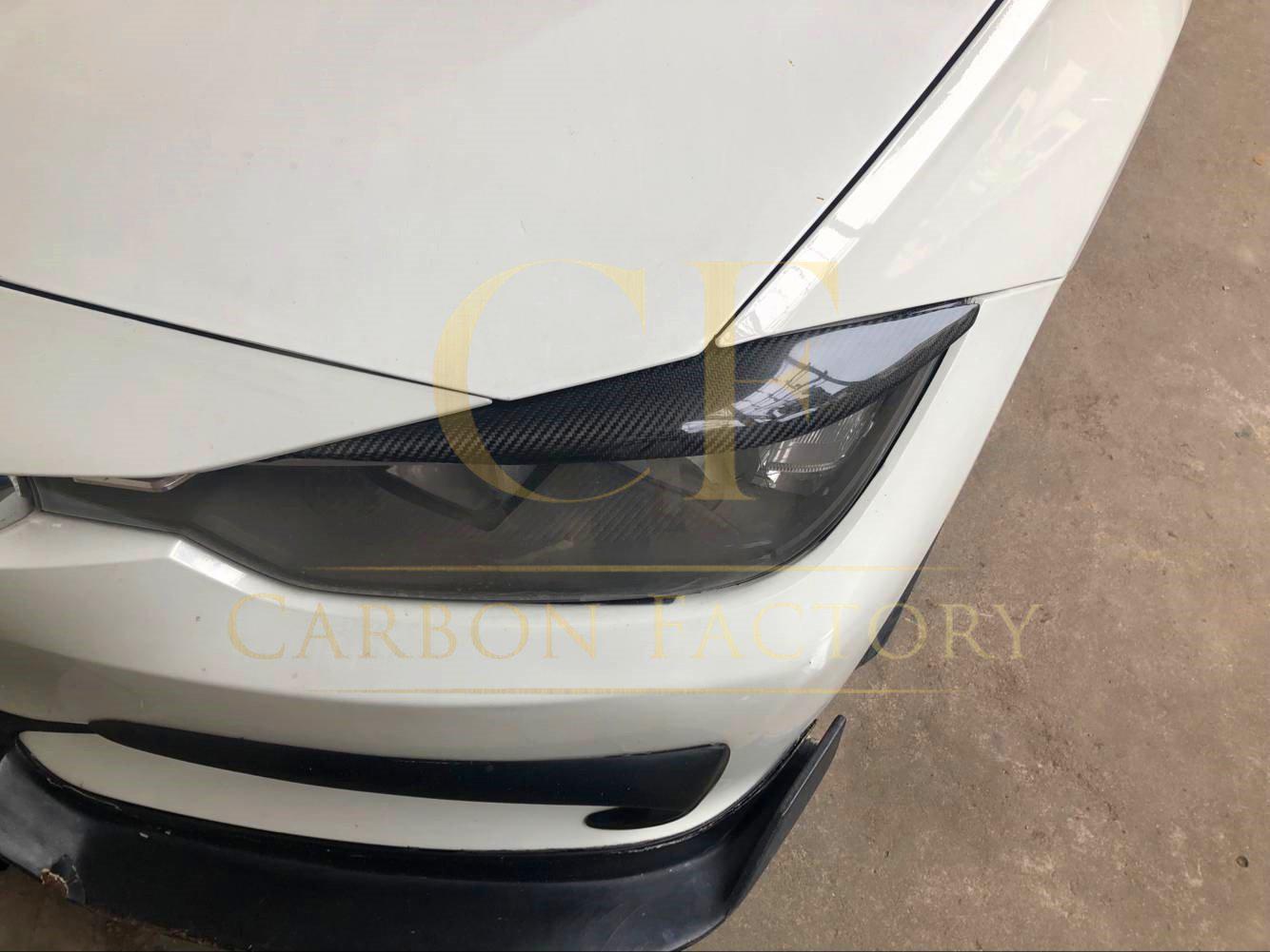 BMW F30 3 Series Carbon Fibre Headlight Trim 13-18-Carbon Factory