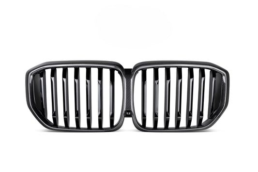 Single Slat Pre-preg Carbon Fibre Front Grille for BMW G05 X5 LCI 23-25 - Carbon Factory