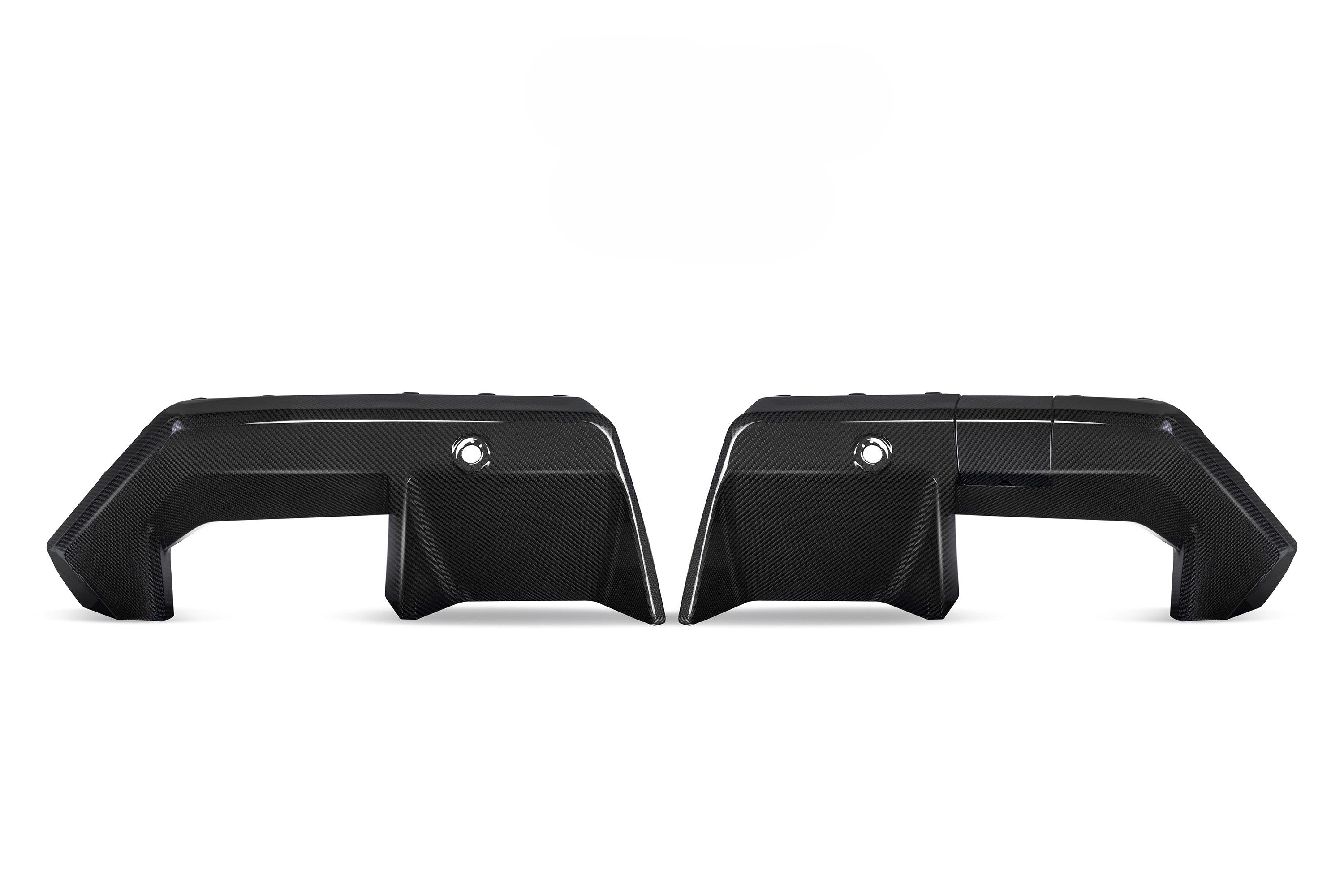 OEM Style Pre-Preg Carbon Fibre rear diffuser for BMW G90 G99 M5 2025-present, showcasing sleek carbon fiber design.