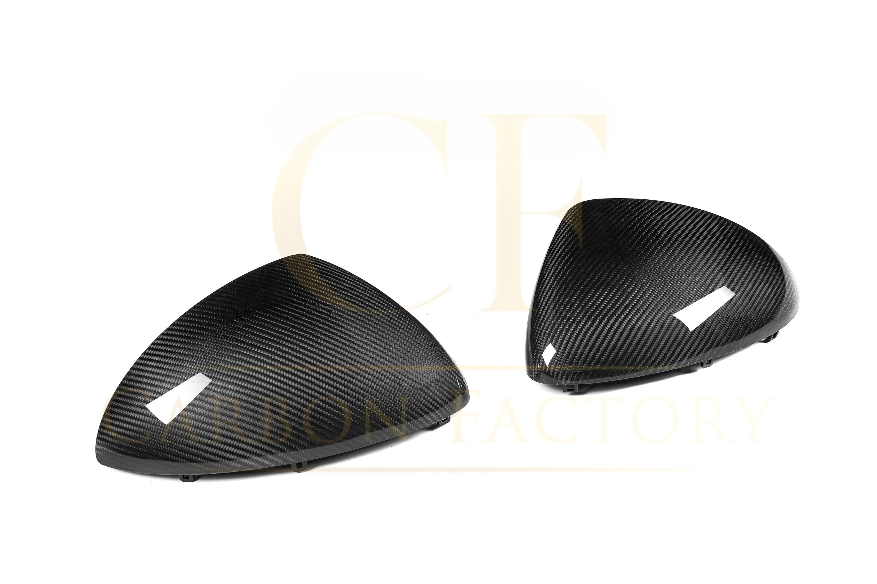 Pre-Preg Carbon Fibre Mirror Covers for Porsche Cayenne 958.1 11-14 LHD - Carbon Factory