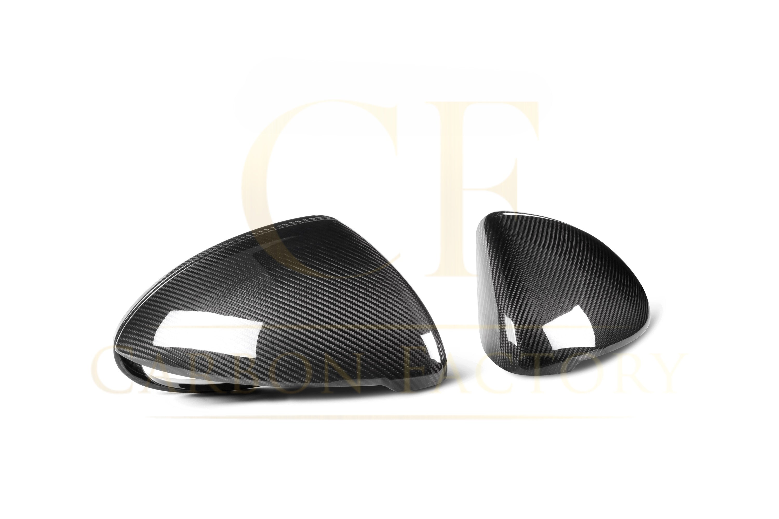 Pre-Preg Carbon Fibre Mirror Covers for Porsche Cayenne 958.2 14-18 LHD - Carbon Factory