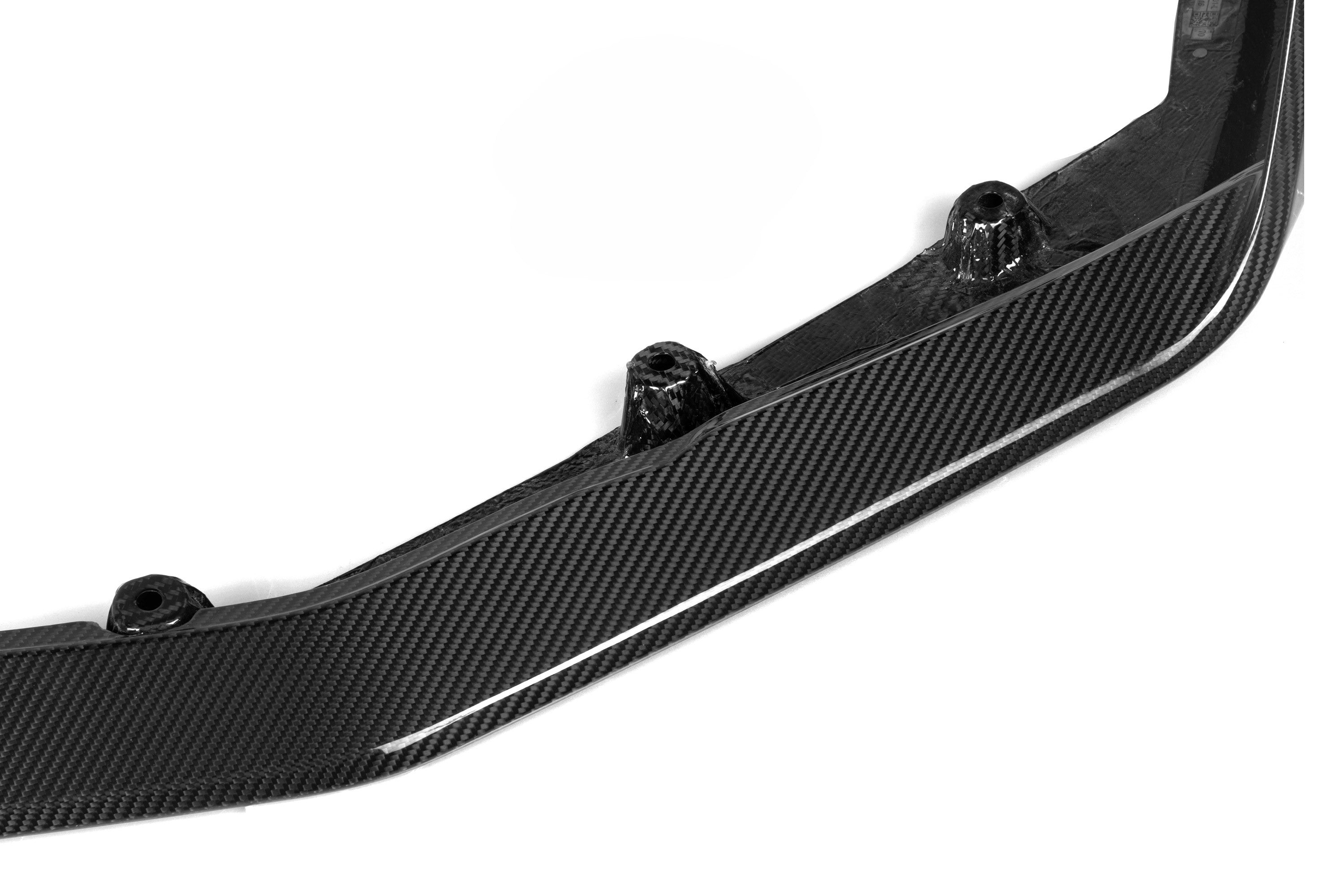 Pre-Preg Carbon fibre front splitter for BMW G90 G99 M5 2025-present, showcasing sleek aerodynamic design and high-quality material.