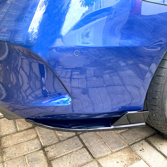 Gloss Black Rear Bumper Spats for Mercedes Benz W205 C Class Coupe 15-21