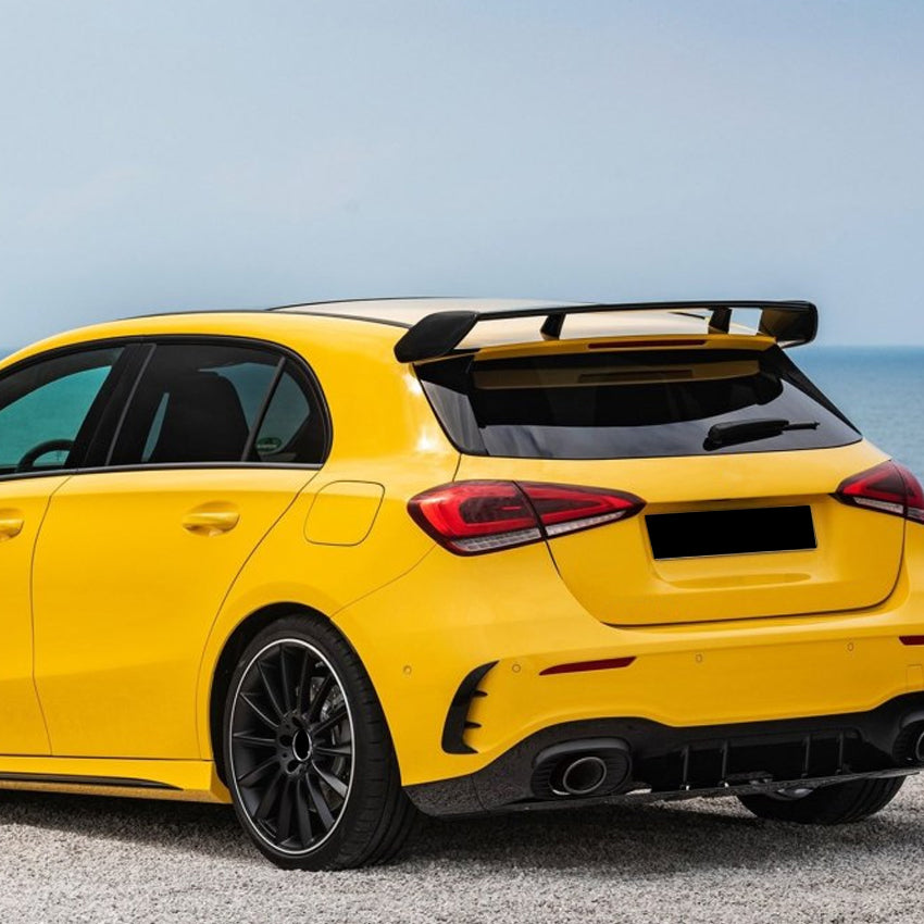 Gloss Black Rear Bumper Trims for Mercedes Benz W177 A Class Hatchback 18-25 - Carbon Factory