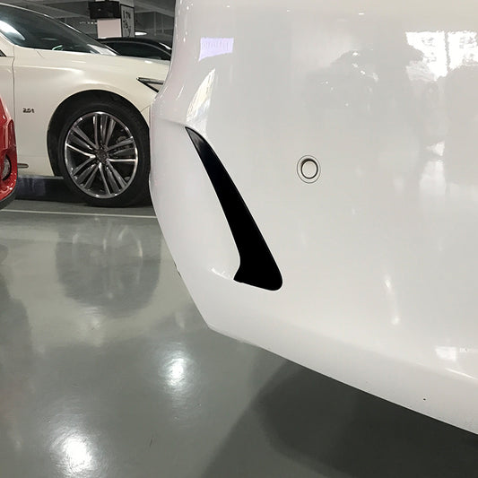 Gloss Black Rear Bumper Trims for Mercedes Benz W205 C Class Estate 15-21