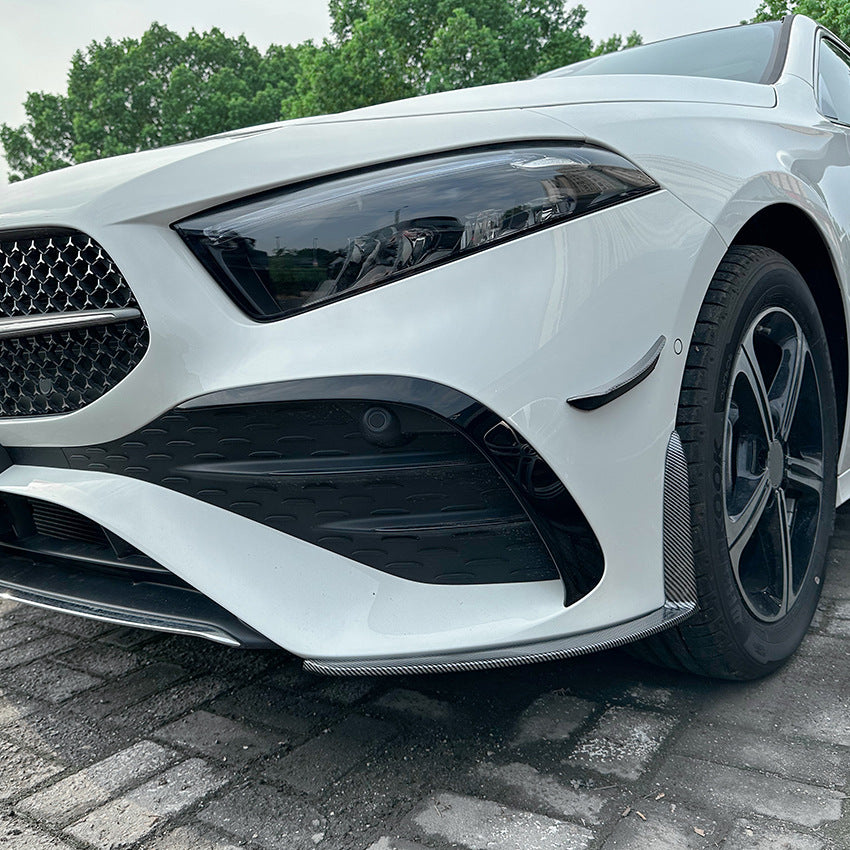 Gloss Black Front Canards Set (4 pcs) for Mercedes Benz W177 A Class AMG & A35 23-25