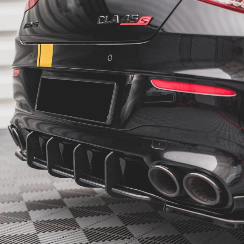 Gloss Black Rear Diffuser Extension for Mercedes Benz W118 CLA45S 19-Present - Carbon Factory