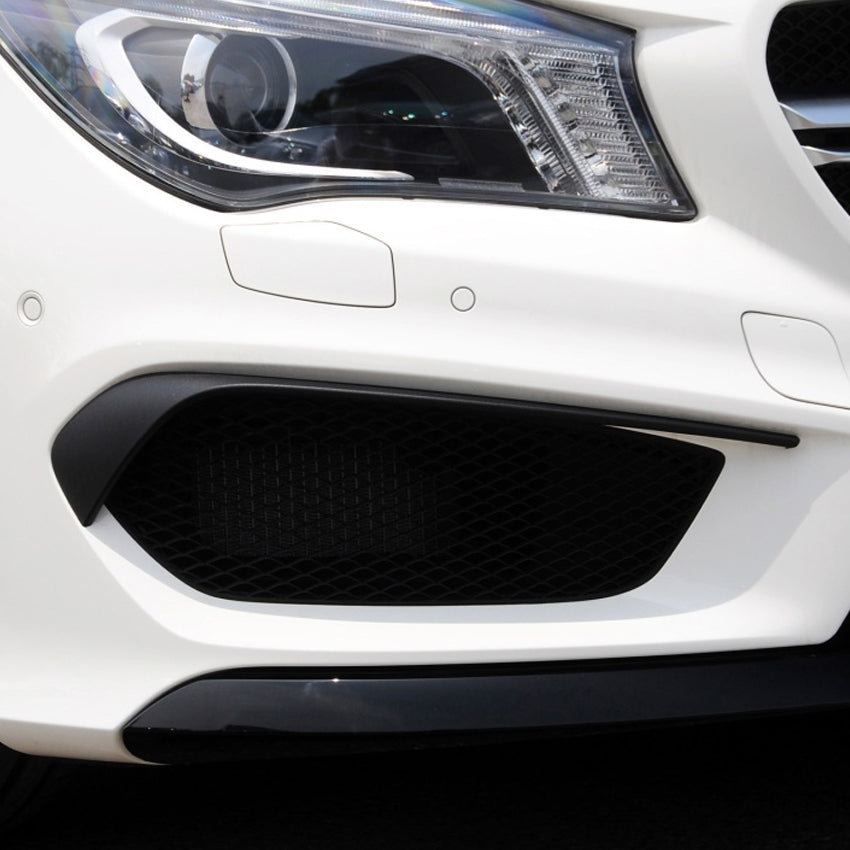Gloss Black Front Canards (top) for Mercedes Benz W117 CLA AMG 13-15
