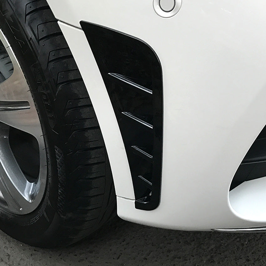 Gloss Black Front Bumper Trims for Mercedes Benz W205 C Class 19-21 - Carbon Factory