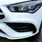 Gloss Black Front Canards for Mercedes Benz W118 CLA AMG 19-23