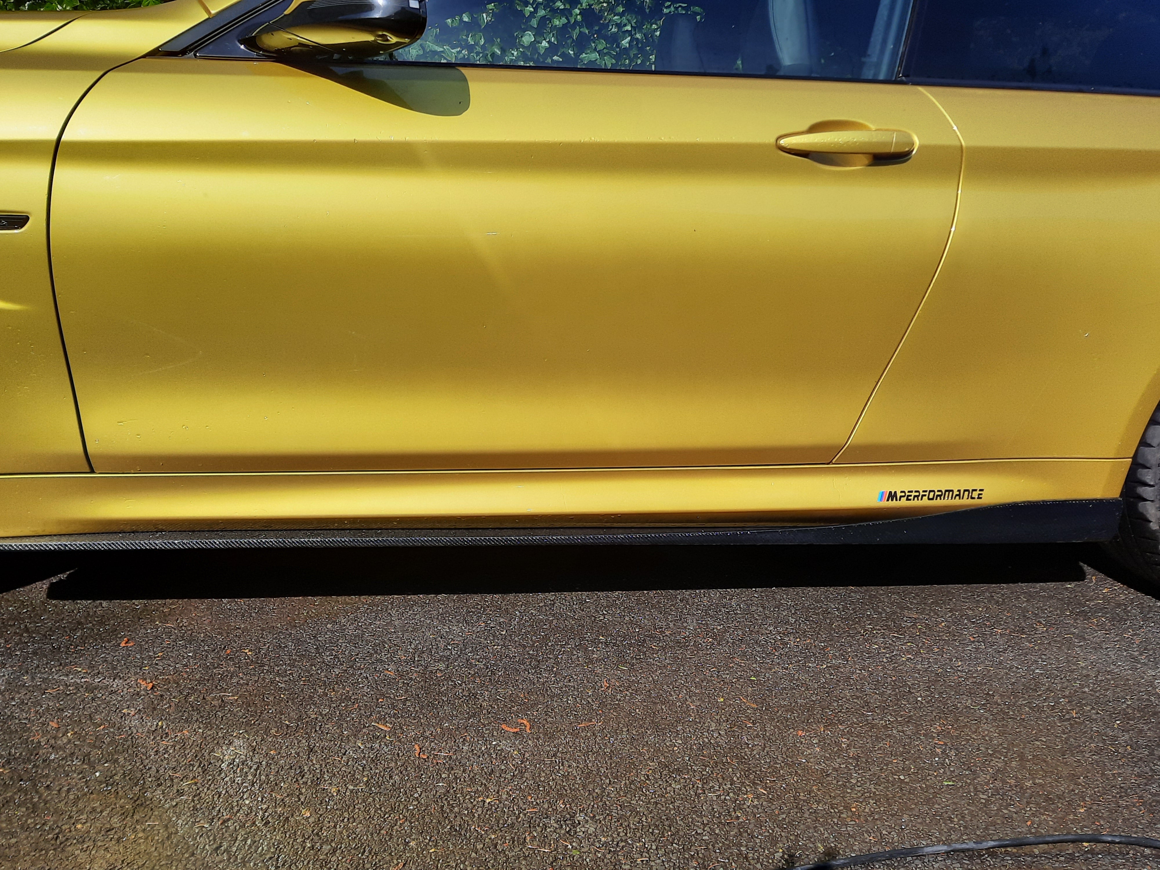 AP Style Carbon Fibre Side Skirts Extension for BMW F82 F83 M4 14-20