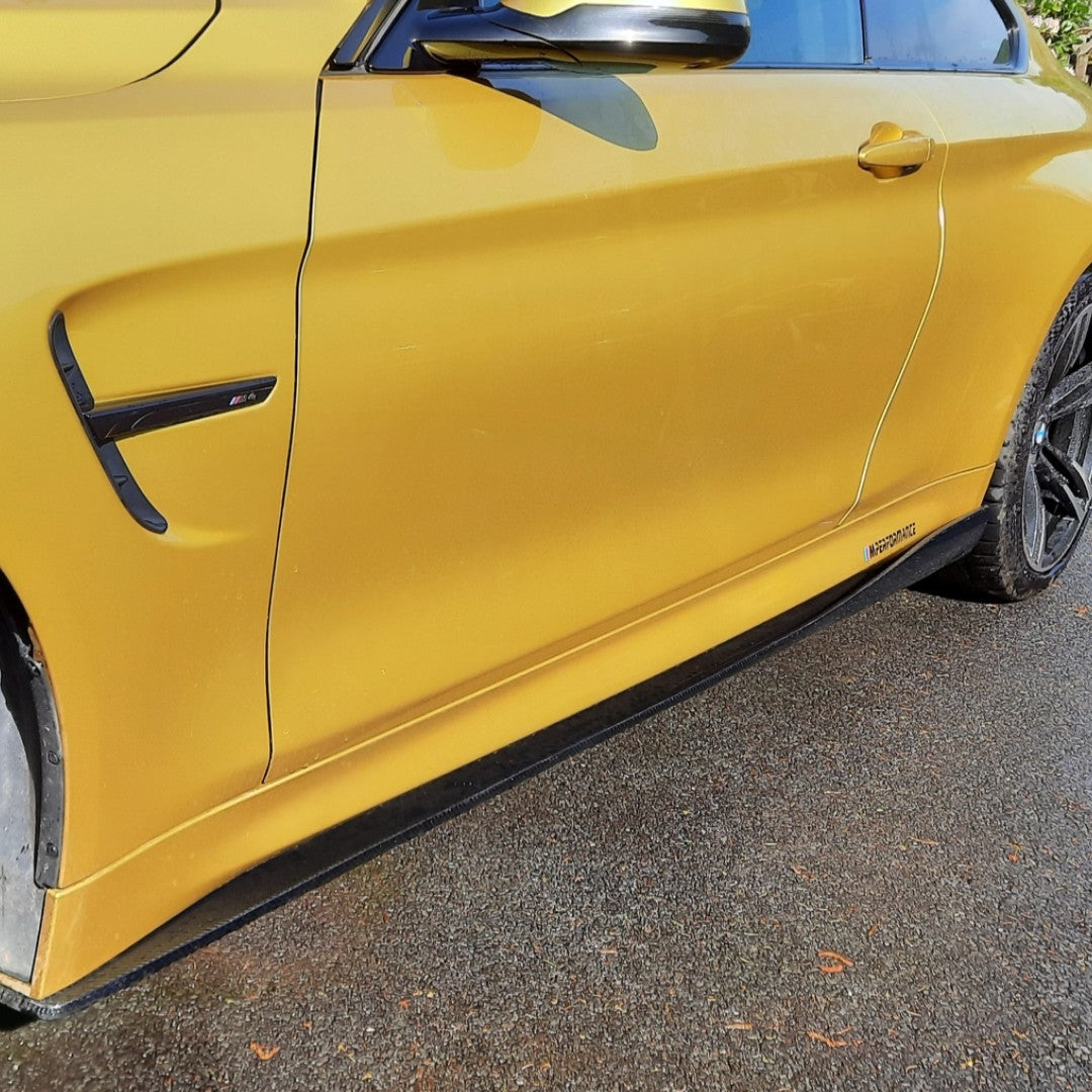 AP Style Carbon Fibre Side Skirts Extension for BMW F82 F83 M4 14-20