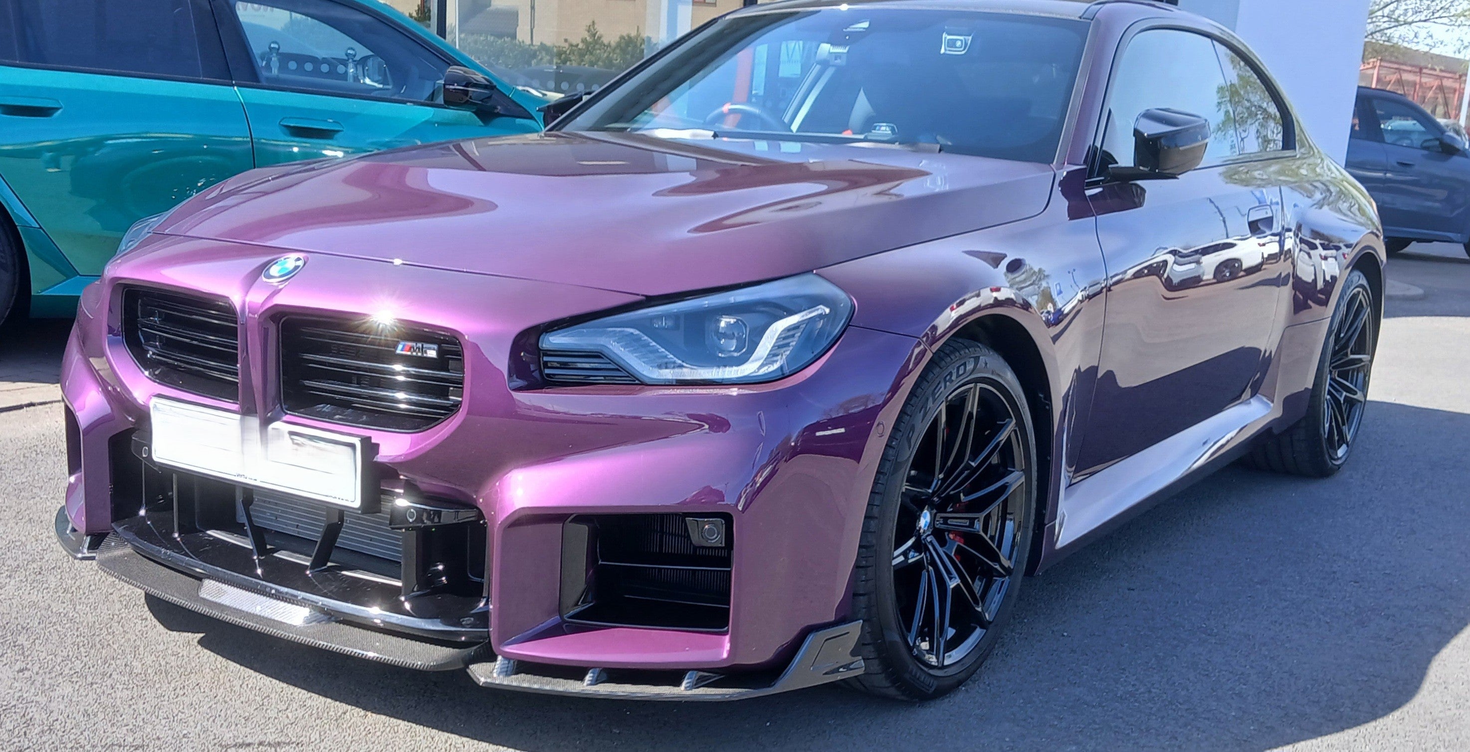 V Style Pre-Preg Carbon Fibre Front Splitter for BMW G87 M2 23-Present - Carbon Factory