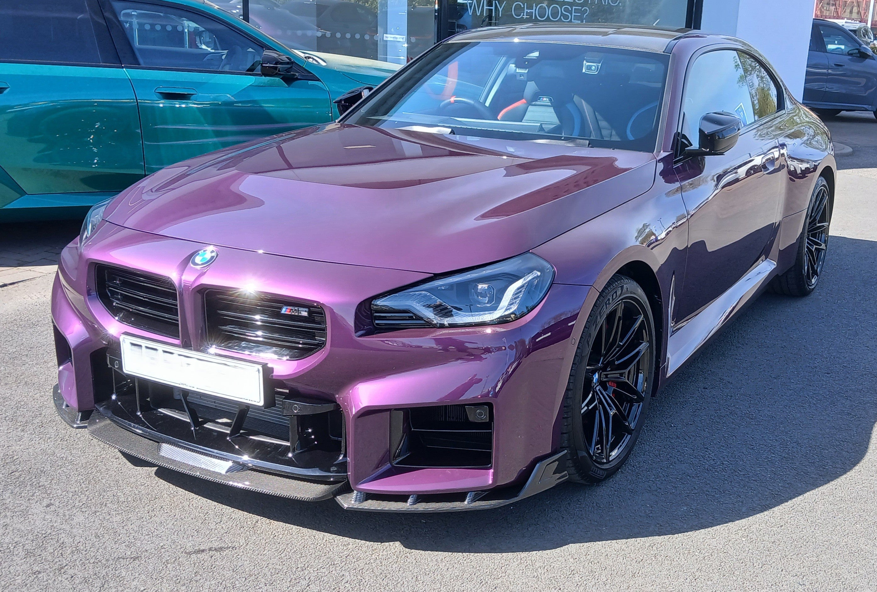 V Style Pre-Preg Carbon Fibre Front Splitter for BMW G87 M2 23-Present - Carbon Factory
