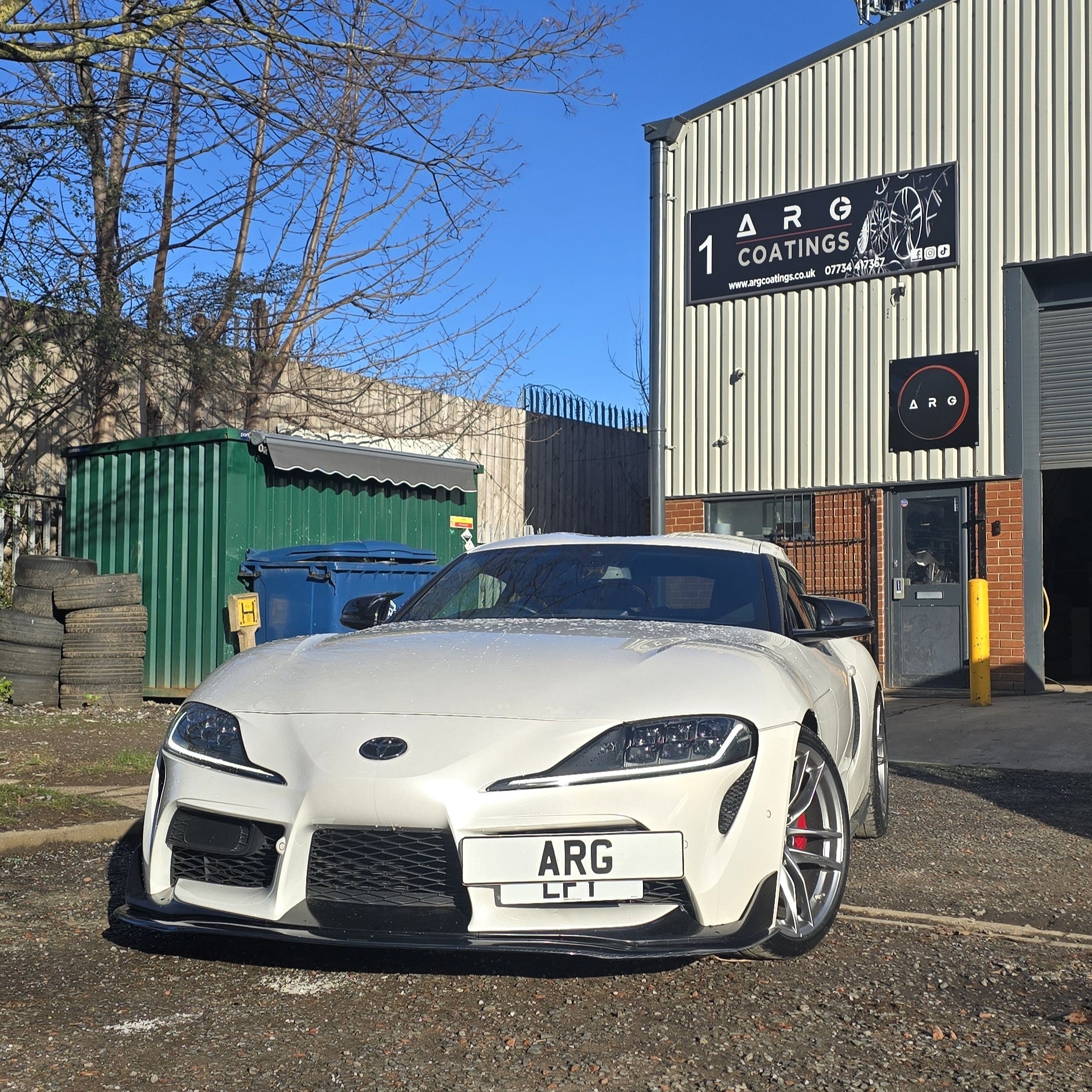 P Style Carbon Fibre Front Splitter for Toyota A90 Supra 19-Present - Carbon Factory