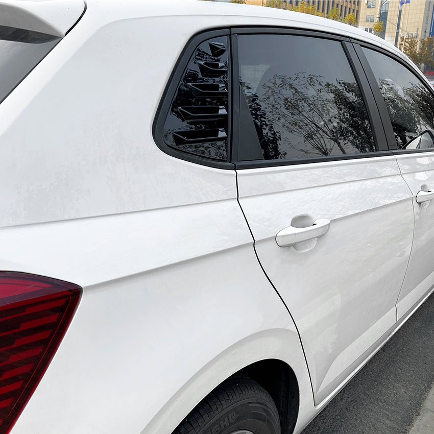 Gloss Black Window Louvers for VW Polo MK6 18-26