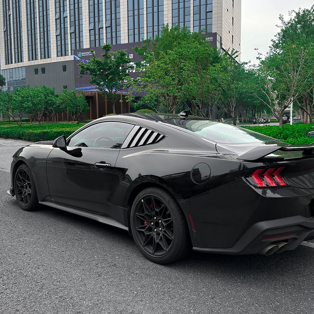 Gloss Black Window Louvers for Ford Mustang S650 MK7 24-Present