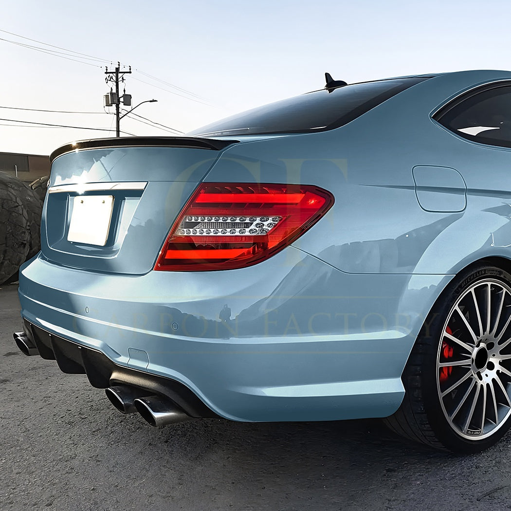AMG Style Gloss Black Boot Spoiler for Mercedes Benz W204 C Class & C63 Coupe 07-14 - Carbon Factory