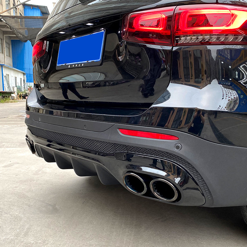 A  Style Gloss Black Rear Diffuser for Mercedes Benz X247 GLB 19-26