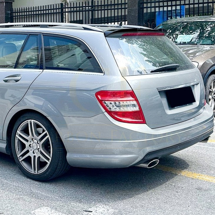 AMG Style Gloss Black Boot Spoiler for Mercedes Benz W204 C Class & C63 Estate 07-14 - Carbon Factory