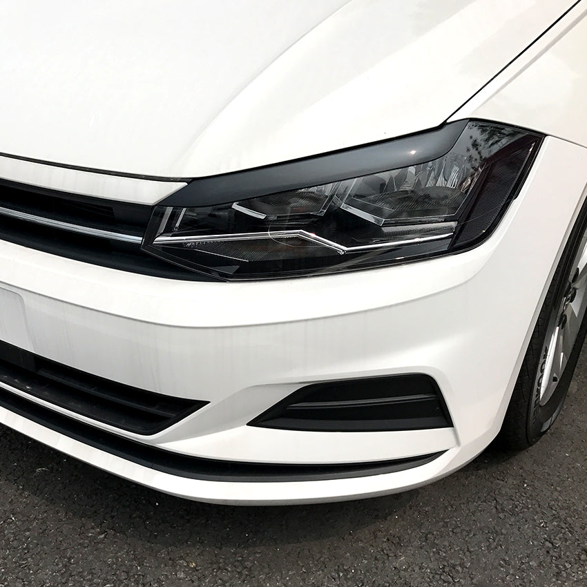 Gloss Black Headlight Trims for VW Polo MK6 18-26