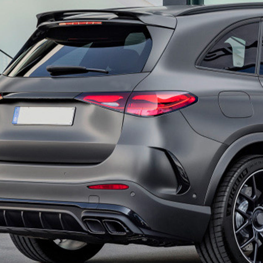 Gloss Black Rear Canards for Mercedes Benz X254 GLC SUV 23-26