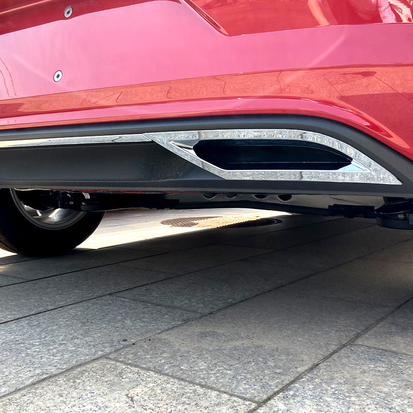 Gloss Black Exhaust Trims for VW Polo MK6 Standard Model 19-21