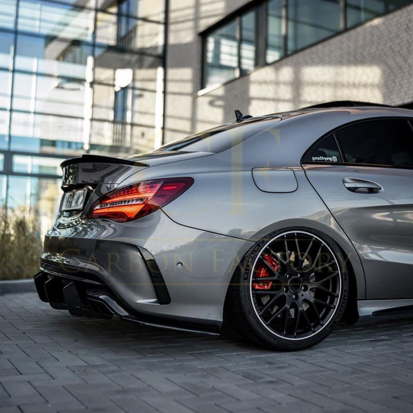 Gloss Black Rear Diffuser Extension for Mercedes Benz W117 CLA45 16-19 - Carbon Factory