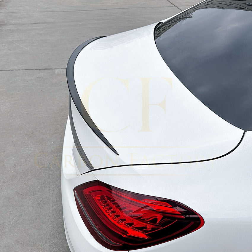 P Style Gloss Black Boot Spoiler for Mercedes Benz W205 C Class Saloon 15-21 - Carbon Factory