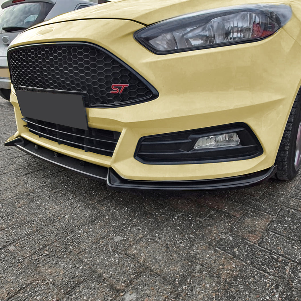 Gloss Black Front Splitter for Ford Focus ST C346 MK3.5 15-18