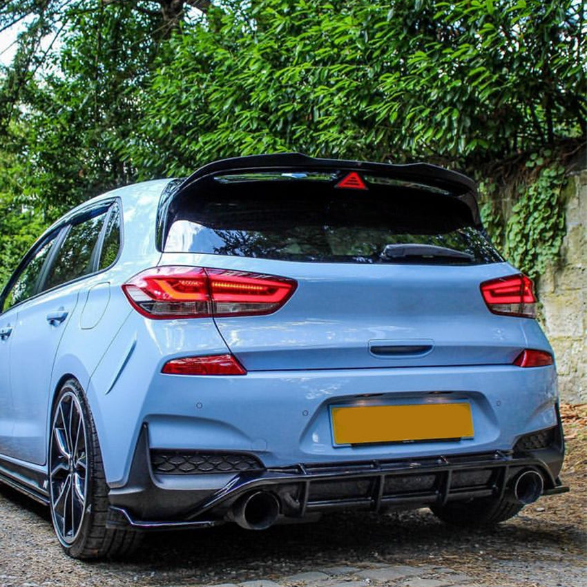 Gloss Black Roof Spoiler for Hyundai i30N MK3 MK3.5 17-24