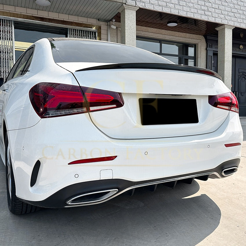 AMG Style Gloss Black Boot Spoiler for Mercedes Benz W177 A Class Saloon 18-25 - Carbon Factory