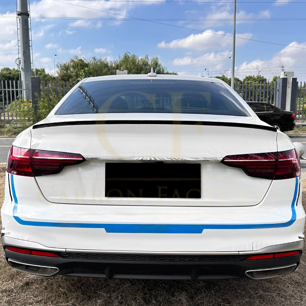 OEM Style Gloss Black Boot Spoiler for Audi A4 S4 B9 B9.5 15-25 - Carbon Factory