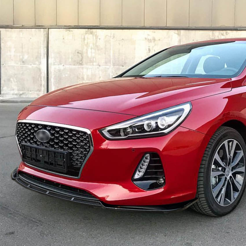 Gloss Black Front Splitter for Hyundai i30 MK2 MK2.5 12-17