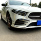 LP Style Gloss Black Front Canards for Mercedes Benz W177 A Class AMG & A35 18-22
