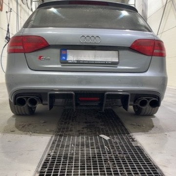 LED Style Carbon Fibre Rear Diffuser for Audi S4 A4 S Line B8 08-12 - Carbon Factory