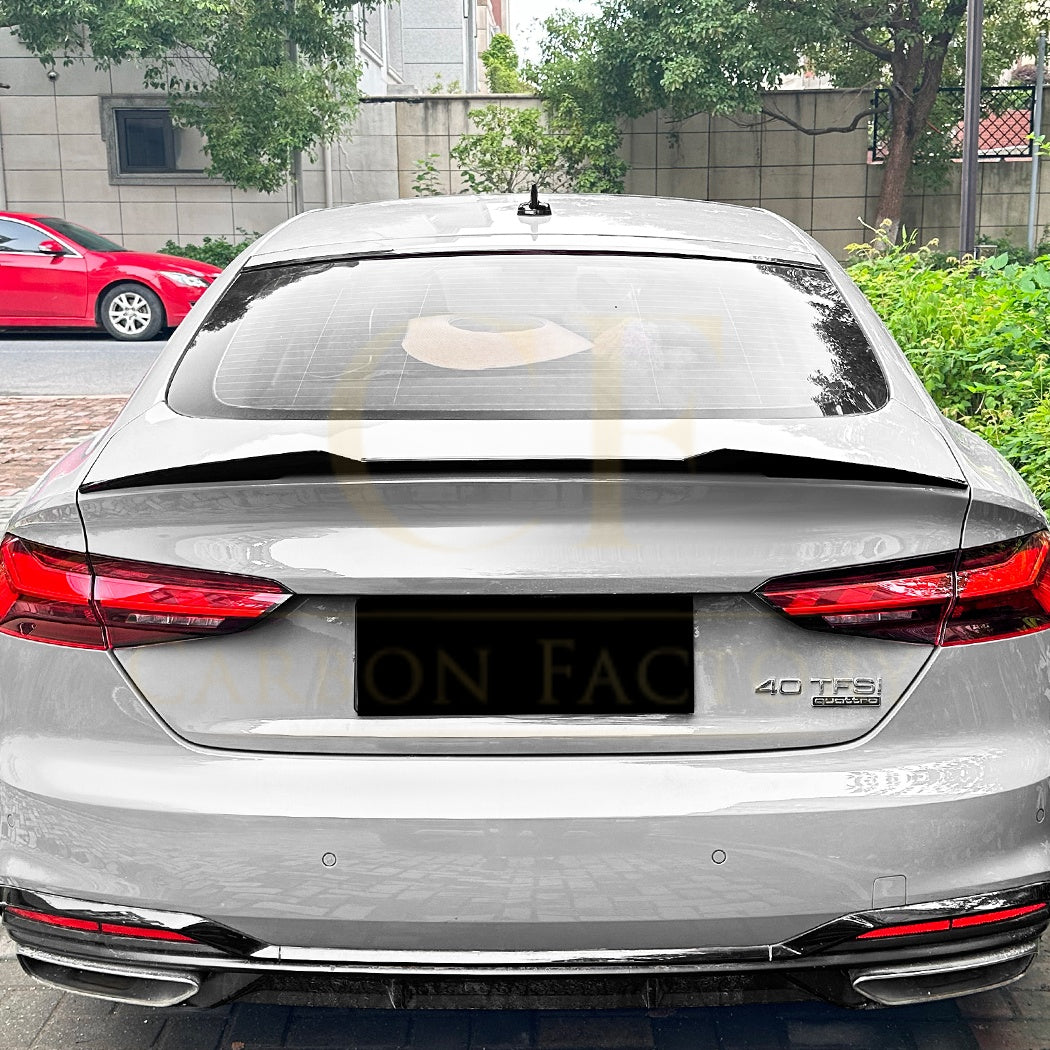 V Style Gloss Black Boot Spoiler for Audi B9 A5 S5 RS5 17-24