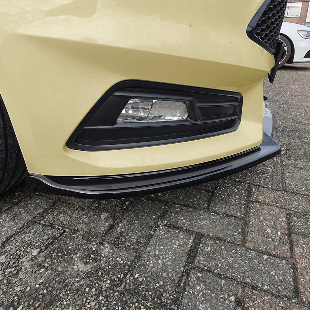 Gloss Black Front Splitter for Ford Focus ST C346 MK3.5 15-18