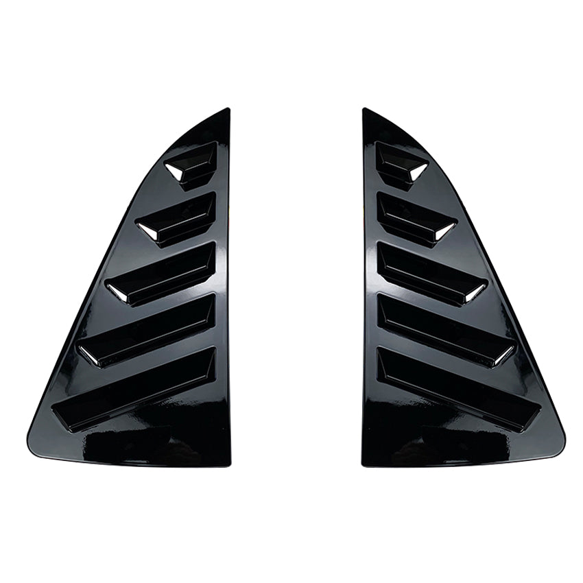 Gloss Black Window Louvers for VW Polo MK5 10-17